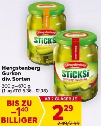 Billa Hengstenberg Gurken Angebot