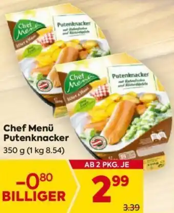 Billa Chef Menü Putenknacker Angebot