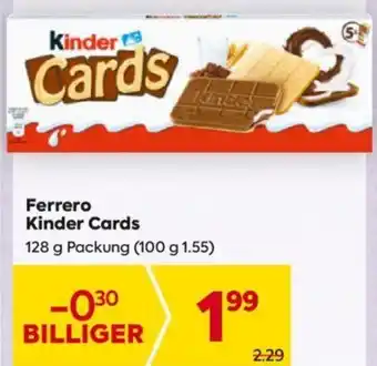 Billa Ferrero Kinder Cards Angebot