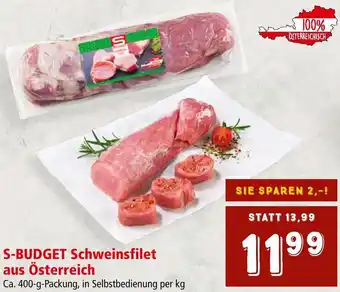 Interspar S-BUDGET Schweinsfilet Angebot