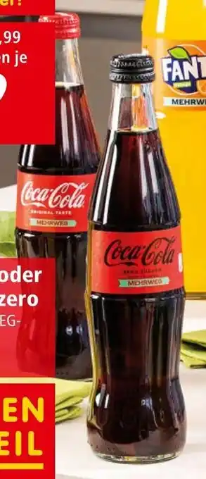 Interspar Coca-Cola oder Coca-Cola zero 0,4-Liter Angebot