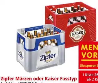 Interspar Zipfer Märzen oder Kaiser Fasstyp Angebot
