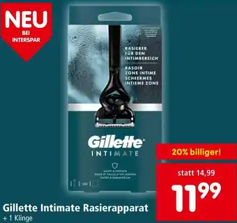 Interspar Gillette Intimate Rasierapparat Angebot