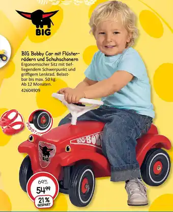 Vedes BIG Bobby Car mit Flüster- rädern und Schuhschonern Angebot