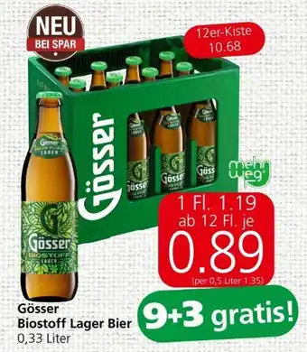 Spar Biostoff Lager Bier Angebot