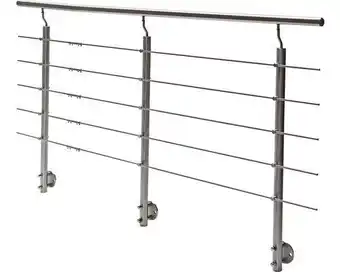 Hornbach Pertura Geländer-Komplettset Hestia Edelstahl mit Rundstäben für Seitenmontage B: 8 m Angebot