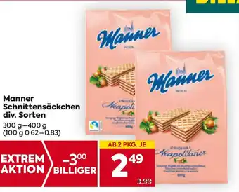 Billa Manner Schnittensäckchen div. Sorten Angebot