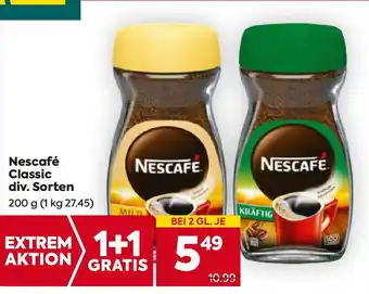 Billa Nescafé Classic div. Sorten Angebot