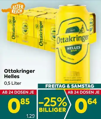 Billa Ottakringer Helles 0,5 Liter Angebot