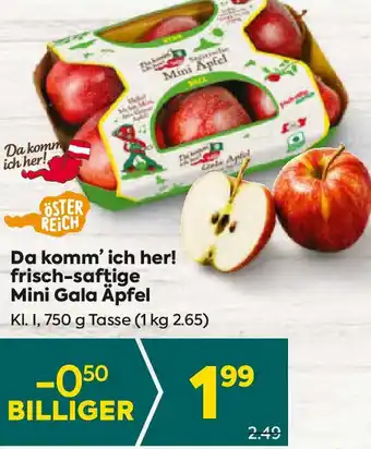 Billa frisch-saftige Mini Gala Äpfel Angebot