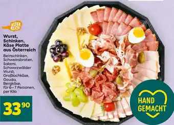 Billa Wurst, Schinken, Käse Platte aus Österreich Angebot