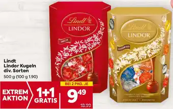 Billa Lindt Lindor Kugeln div. Sorten 500g Angebot