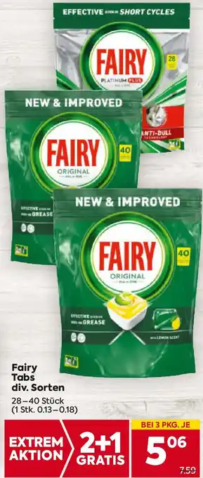 Billa Fairy Tabs div. Sorten 28-40 Stück Angebot