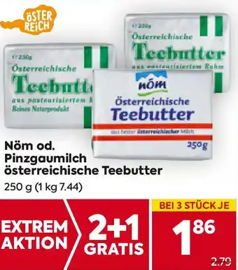 Billa Nöm od. Pinzgaumilch österreichische Teebutter 250g Angebot