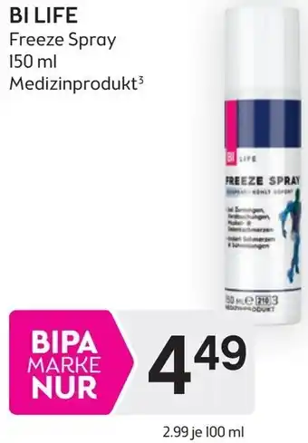 Bipa BI LIFE Freeze Spray 150 ml Medizinprodukt Angebot