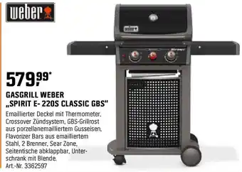 OBI GASGRILL WEBER SPIRIT E-220S CLASSIC GBS Angebot