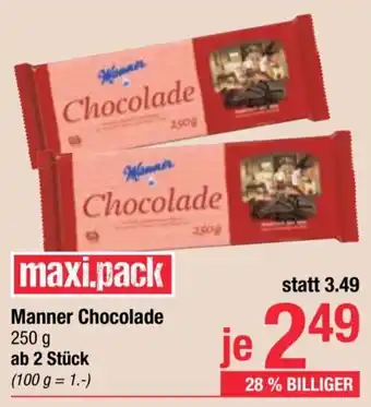 Maximarkt Manner Chocolade Angebot