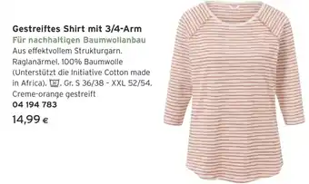 Tchibo Eduscho Gestreiftes Shirt mit 3/4-Arm Angebot