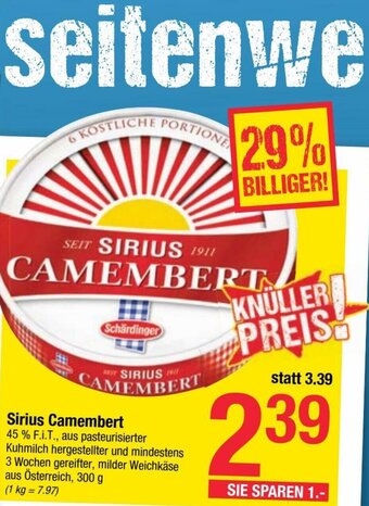 Maximarkt Sirius Camembert Angebot