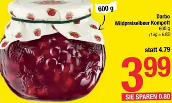 Maximarkt Darbo Wildpreiselbeer Kompott 600g Angebot