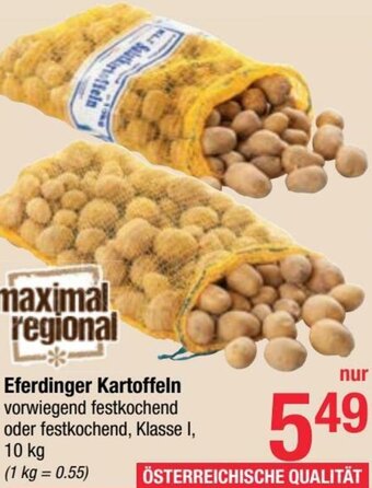 Maximarkt Eferdinger Kartoffeln 10 kg Angebot