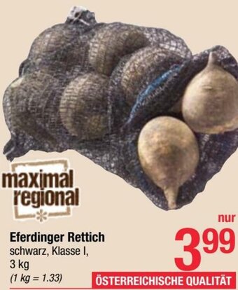 Maximarkt Eferdinger Rettich 3 Kg Angebot
