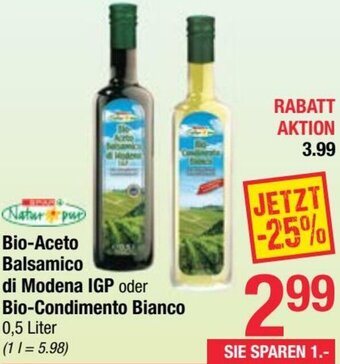 Maximarkt Bio-Aceto Balsamico Di Modena IGP Oder Bio-Condimento Bianco 0,5 Liter Angebot