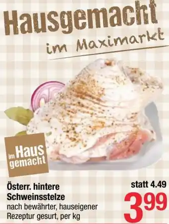 Maximarkt Österr. Hintere Schweinsstelze Angebot