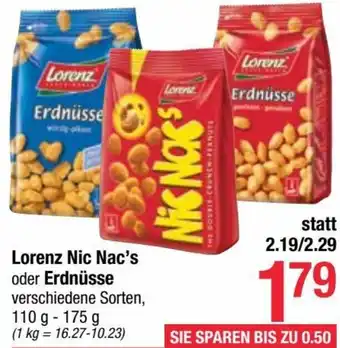 Maximarkt Lorenz Nic Nac's Oder Erdnüsse 110-175g Angebot