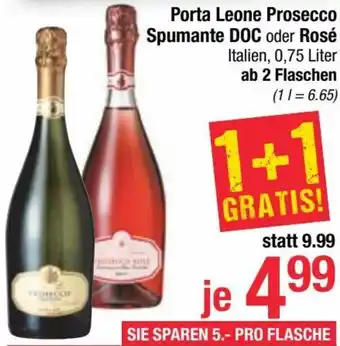 Maximarkt Porta Leone Prosecco Spumante DOC Oder Rosé Angebot