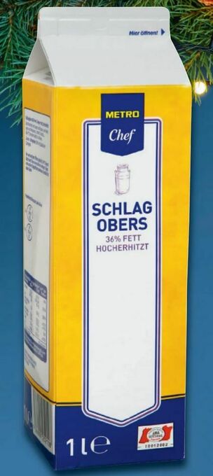 Metro Schlagobers Angebot