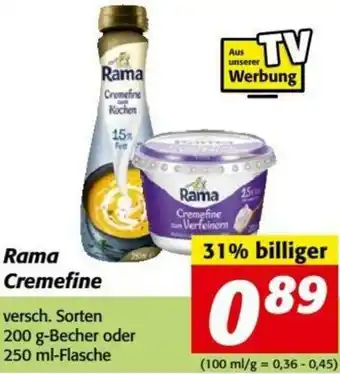 Nah&Frisch Rama Cremefine 200g/250 ml Angebot