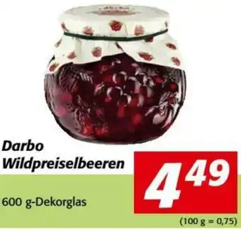 Nah&Frisch Darbo Wildpreiselbeeren 600g Angebot