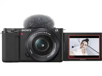 Media Markt Sony Alpha ZV-E10L APS-C spiegellose Vlog-Kamera mit Wechselobjektiv und 16-50 mm f/3.5-5.6 Power Zoom Kit-Objektiv Systemkam Angebot