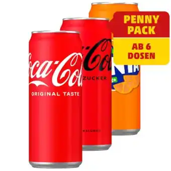 PENNY Coca-Cola Original od. Zero od. Fanta Penny 0.33 Liter 1 Dose Angebot