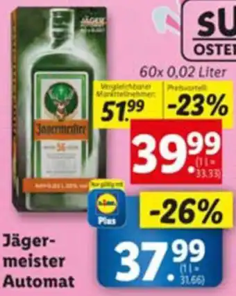 Lidl Jäger- meister Automat 60 x 0.02 Liter Angebot