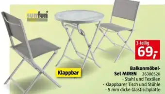 Bauhaus Balkonmöbel- Set MIREN 3-teilig Angebot