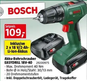 Bauhaus Akku-Bohrschrauber EASYDRILL 18V-40 Angebot