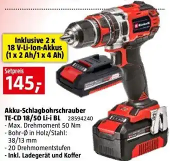 Bauhaus Akku-Schlagbohrschrauber TE-CD 18/50 Li-i BL Angebot