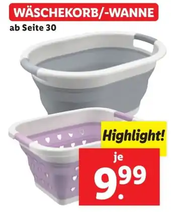 Lidl WÄSCHEKORB/-WANNE Angebot