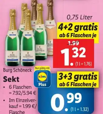 Lidl Burg Schöneck Sekt 0.75L Angebot