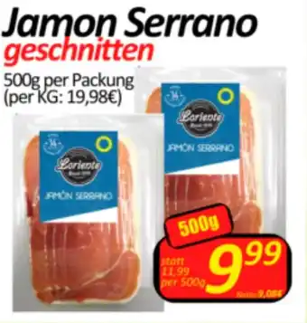 Wurstico Jamon Serrano geschnitten 500g Angebot