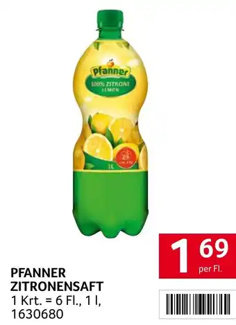 Transgourmet PFANNER ZITRONENSAFT 1L Angebot