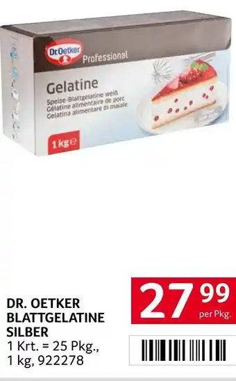 Transgourmet DR. OETKER BLATTGELATINE SILBER 1kg Angebot