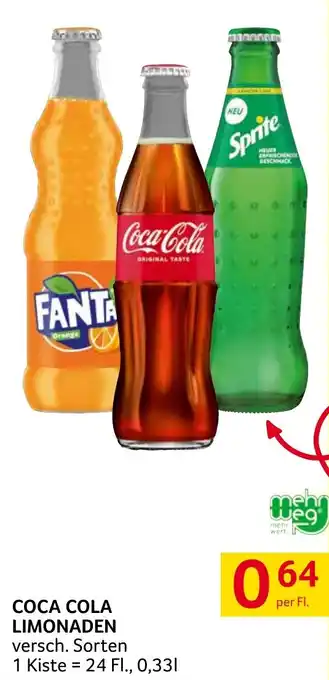 Transgourmet COCA COLA LIMONADEN 0.33L Angebot