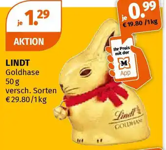 Müller LINDT Goldhase 50g Angebot