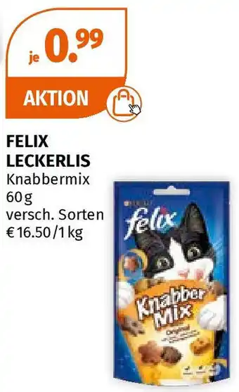 Müller FELIX LECKERLIS Knabbermix 60g Angebot