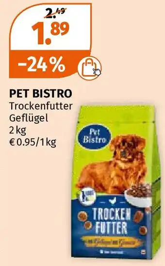 Müller PET BISTRO Trockenfutter Geflügel 2 kg Angebot