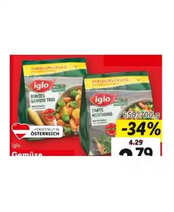 Lidl Iglo Gemüse versch. Sorten Lidl 1 Packung Angebot