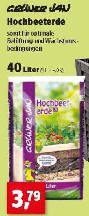GRÜNER JAN Hochbeeterde 40Liter Angebot bei Thomas Philipps